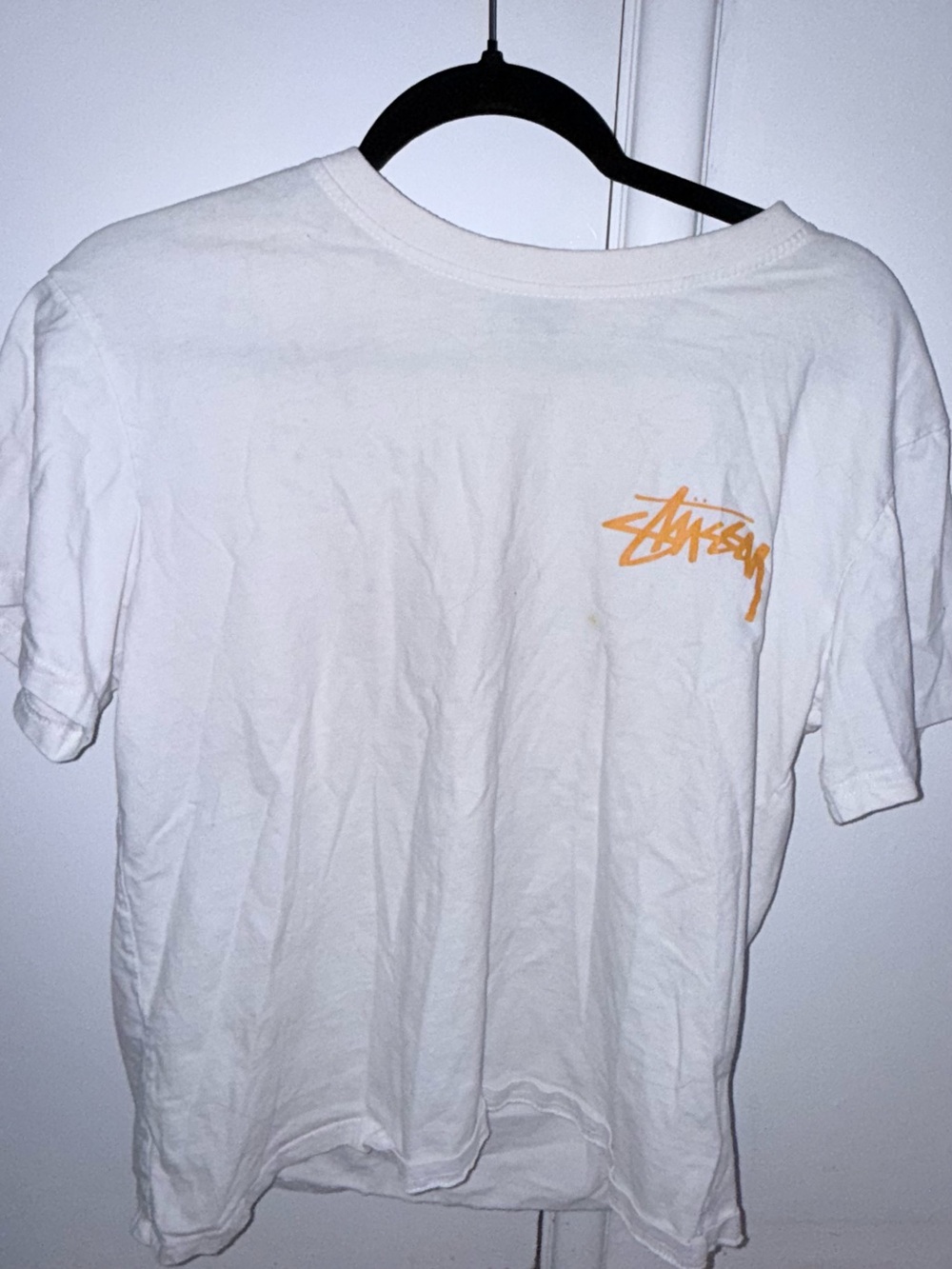 Kids xxl (fits a men s-m) Stussy world tour floral graphic t shirt small stain